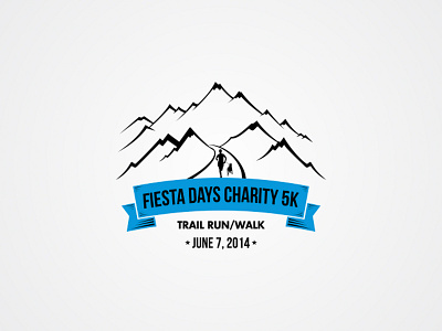 Fiesta Days Charity 5K Trail Run Walk June 7 2014 99design charity clean contests flat illustration logo monogram simple trail