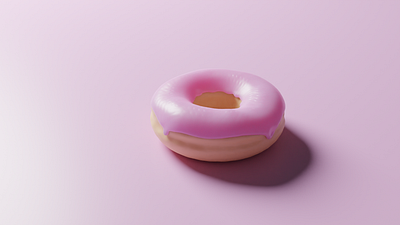 Donut 3d 3d art blender blender 3d blender3d blender3dart debutshot donut donuts illustration pink render rendered renders