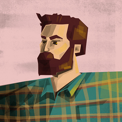 Selfie beard character character art characterdesign color design grunge illustration man portrait selfie texture vector