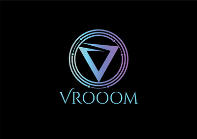 Vrooom 01 Driverless Car Logo app art design icon illustration illustrator logo minimal ui vector