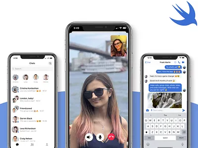 Video App Template app template chat chat app mobile mobile app development mobile templates mobile ui snapchat social app swift video