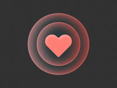 Love! app brand branding bubble figma glow grain grainy heart icon illustration logo logo design love mark noise red symbol texture