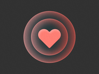 Love! app brand branding bubble figma glow grain grainy heart icon illustration logo logo design love mark noise red symbol texture