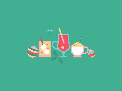 Christmas Cocktails art celebrate christmas cocktails design drinks festive flat holiday illustration vector