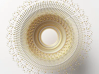 Gold repetition 3d c4d gold