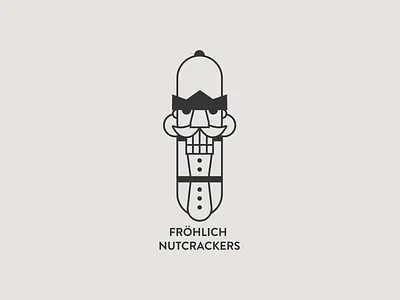 Fröhlich Nutcrackers Logo badge logo branding christmas illustration logo minimal winter