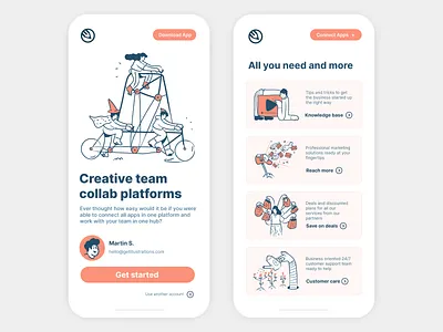 Flow illustrations team ui app application care design flat growth illustration illustrations line mail outline shopping success support surreal team ui vector