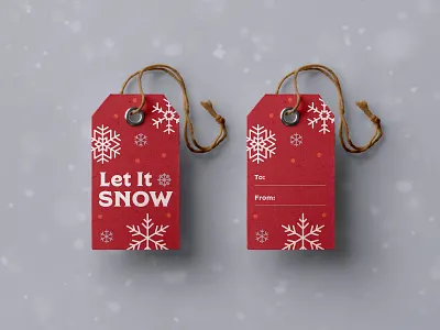 Weekly Warmup Holiday Gift Tag christmas gift gift tag holiday let it snow merry xmas package design presents snow tag type weekly warm up weeklywarmup