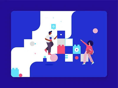 Atlan Building Blocks building blocks data home illustration illustrator people product ui vector