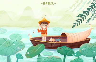 In April 2020 animation design flat illustration illustrator logo web website 插图 设计