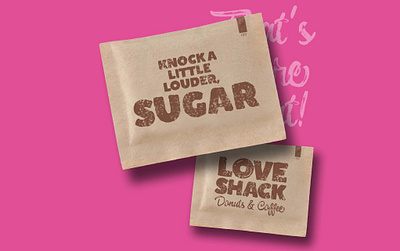 Suagr Packet Pink branding coffee shop design donuts funny packaging design restaraunt restaurant branding sugar