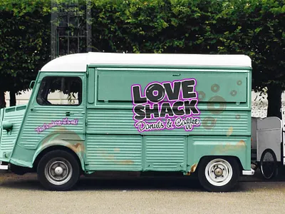 Love Shack Food Truck Mockup 2 branding coffee cup coffeeshop donut food truck foodie restaurant branding