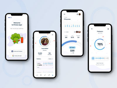 Fitness APP 💪 app app concept clean color colorful concept dashboard design design app fitness illustration inspiration iphone mobile page style task today ui ui design