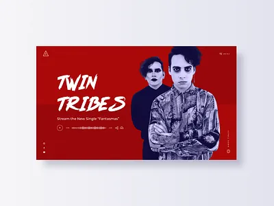 Musician Landing Page Alt Version app band bright colorful design landing page musician red servicenow ui ui design ux ux design