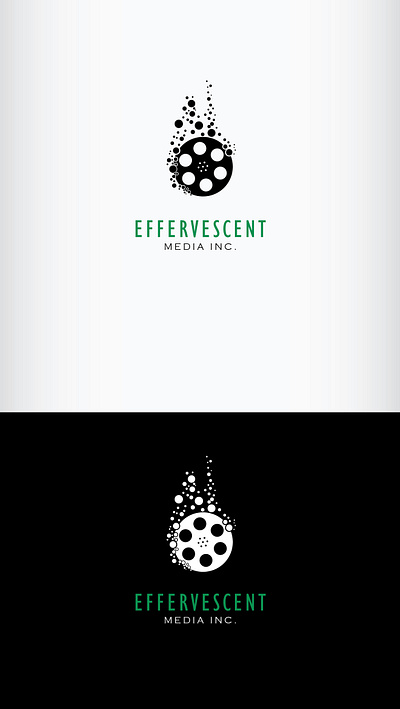 Simple film production logo branding design effervescent film icon illustration logo media movie production vector