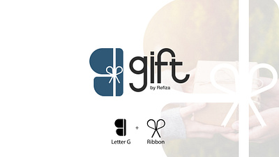 Gift By Refiza Logo branding design flat icon illustrator logo minimal type typography ui