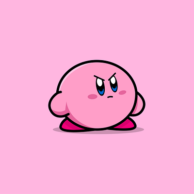 Angry Kirby kirby nintendo vector