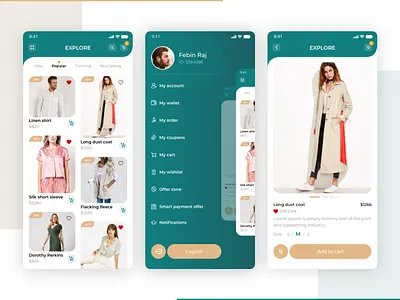 Explore Screen for shopping app UI kit app branding design icon modern logo typography ui ui design ux