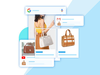 illustration for "google smart shopping" landing page design google hcm hochiminh image landing landing page page promotions shopping smart ui web design website