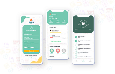 Banking App for Kids bank bank app banking banking app banking kids bankingapp child apps children apps kids app mobile mobile app mobile app design mobile banking saving saving app tutorial app ui ux ui ux design