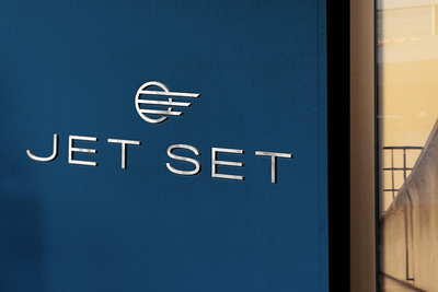 Jet Set Wall Sign blue brand branding identity design logo oklahoma