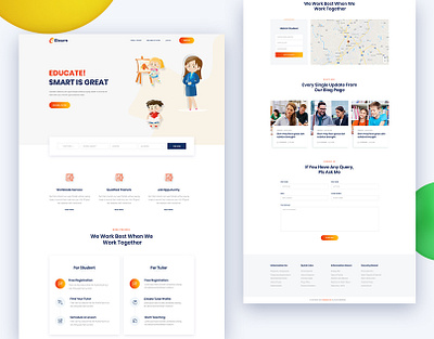 Elearning - Education Template (Free PSD) college courses e learning education education kids education learning education tutor educational freebie html learning psd react react education react template school teaching university