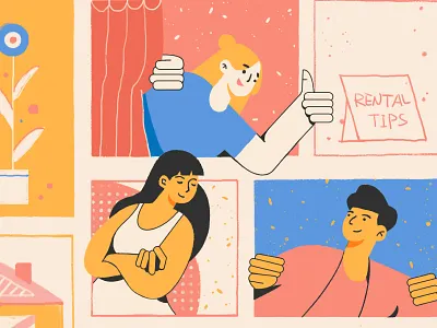 Rental tips design flat graphic home illustration people ui 插图 插画