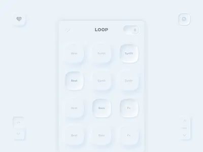 Loop Neumorphism Light Ui android app application creative design interface ios iphone mobile skeumorphic ui ui design ux