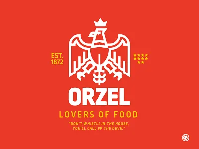 Orzel Crest adobe illustrator brand mark branding design eagle eagle logo family crest icon illustration illustrator logo logo design thick lines vector