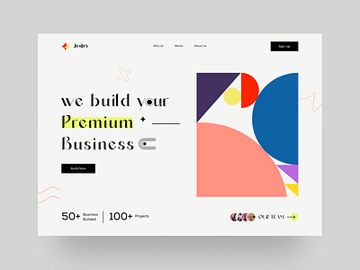 Business Website - Builder app branding design illustration logo minimal ui ux web