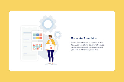 Customize Everything design face illustration jotform ui vector web