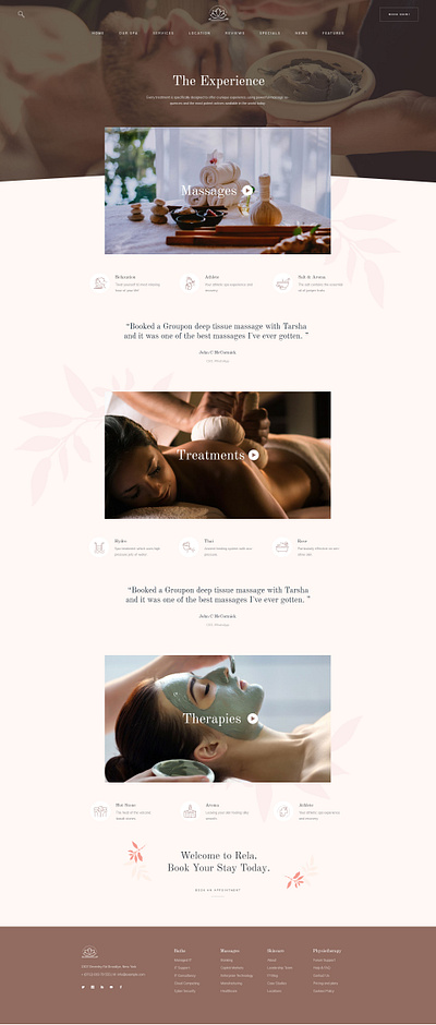 Rela Spa - Massage Salon WordPress agency branding business creative gallery illustration mobile modern portfolio print product design relaxing responsive spa typography webdesign webdevelopment wordpress wordpress development