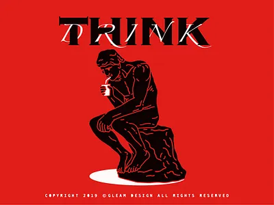 THINK/drink 2d adobe alone design gleam illustration interesting outdoor people young