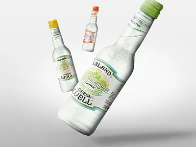 Island GreenWell icon label design lettering logo mark packagedesign premium typography vintage