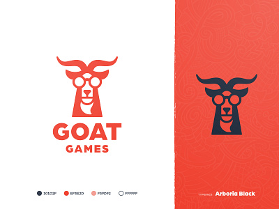 Goat Games - Brand Identity 🐐 antler brand brand identity branding buck design glasses goat logo identity identity designer lettermark logo logomark logotype designer mark negative space ram smart mark style guide typography