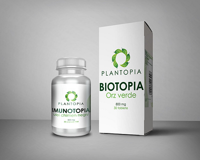 Plantopia art branding clean design flat icon logo minimal packaging packaging design vector