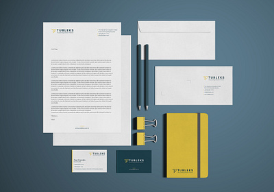 Tubleks Stationary Design accounting brand identity branding business card design businesscard design envelope finance letterhead logo logodesign notebook stationery