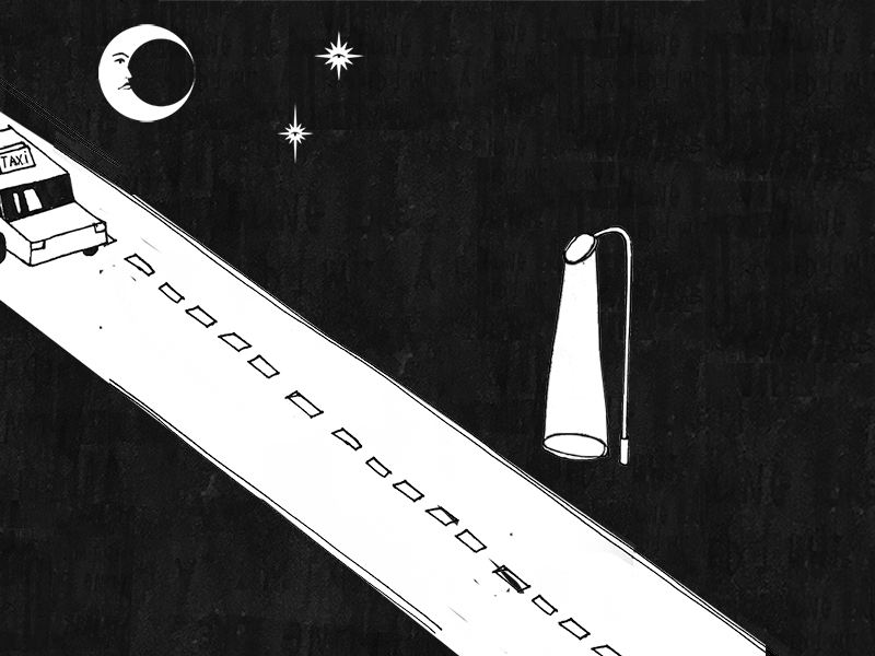 dum surfer animation gif illustration night noir retro simple taxi