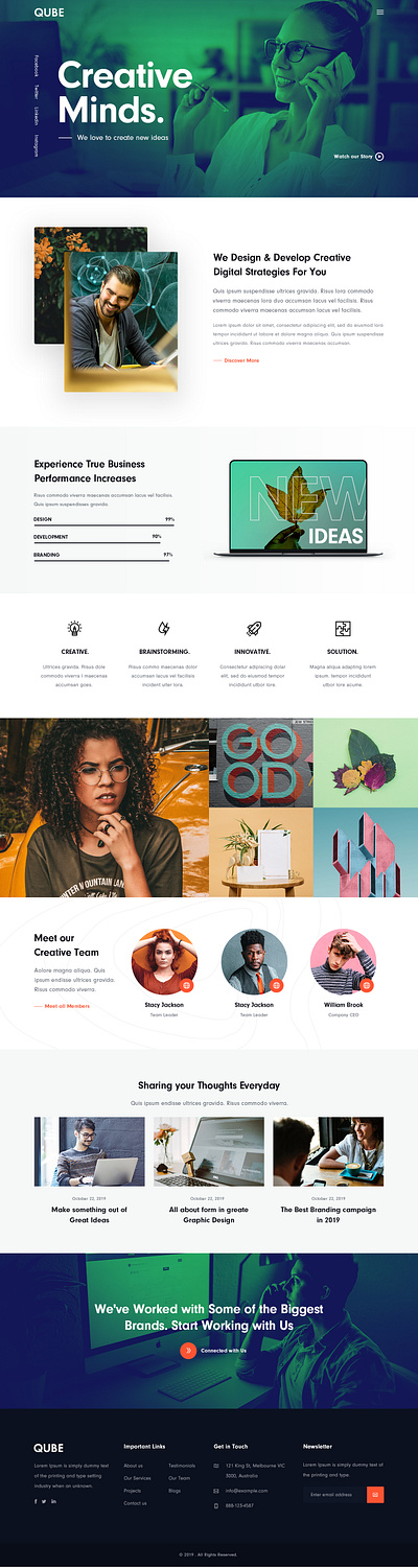 Qube - New Web Design Demo agency corporate creative creative design creative agency creative design creative designer creative designs design gallery graphic design portfolio showcase template template design web design webdesign website wordpress wordpress theme