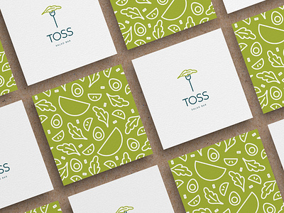 Toss Salad Bar brand identity branding food healthy icon lettuce logo design organic packaging design pattern design restaurant salad salad bar vegetables