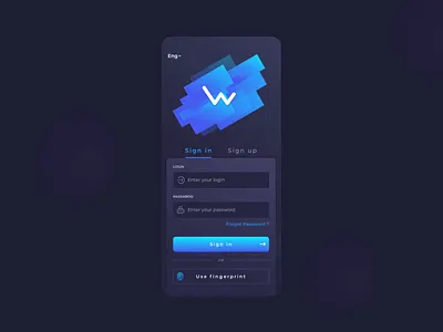 Crypto Wallet App: Login Screen animation app design booking design finger graphic illustration interface login mobile interface motion sign in ui uidesign ux