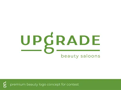 UPGRADE premium beauty logo beauty beauty logo beauty salon brand green luxury modern premium salon typeface typography