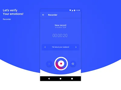 Recorder app button material design rec record recorder ui ux