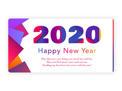 2020 Happy New Year branding design typography