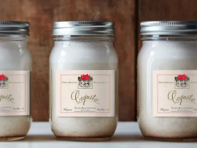 Coquito label brand branding creativity design fun logo