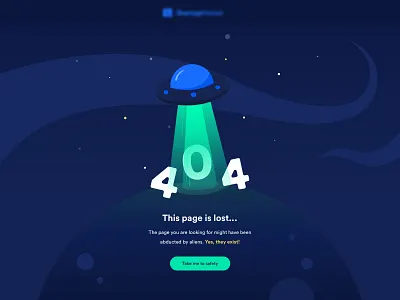 This page is lost... 404 Page 404 404 error page 404 page clean creative design designers illustration layout lost minimal space ufo ui