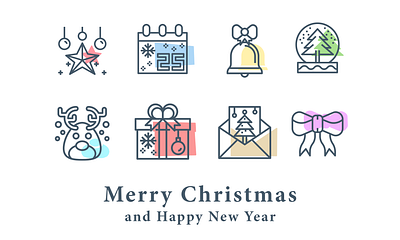 Xmas Icon Set design flatdesign holidays icon icon set iconography ilustration ui xmas