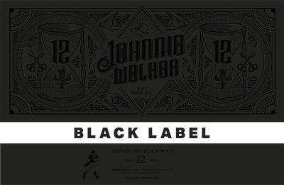 Johnnie Walker black design brand creative design graphic design illustration packaging packaging design uvi whisky