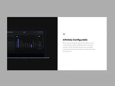 Spectre Homepage Features animation landing page marketing site property real estate tech ui user experience ux website