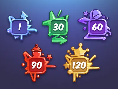 Level progression tiers adobe illustrator game game art icon level level up vector